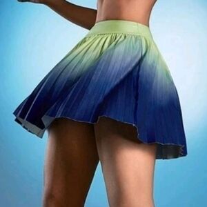 Gradient Blue and Green Women's Skort